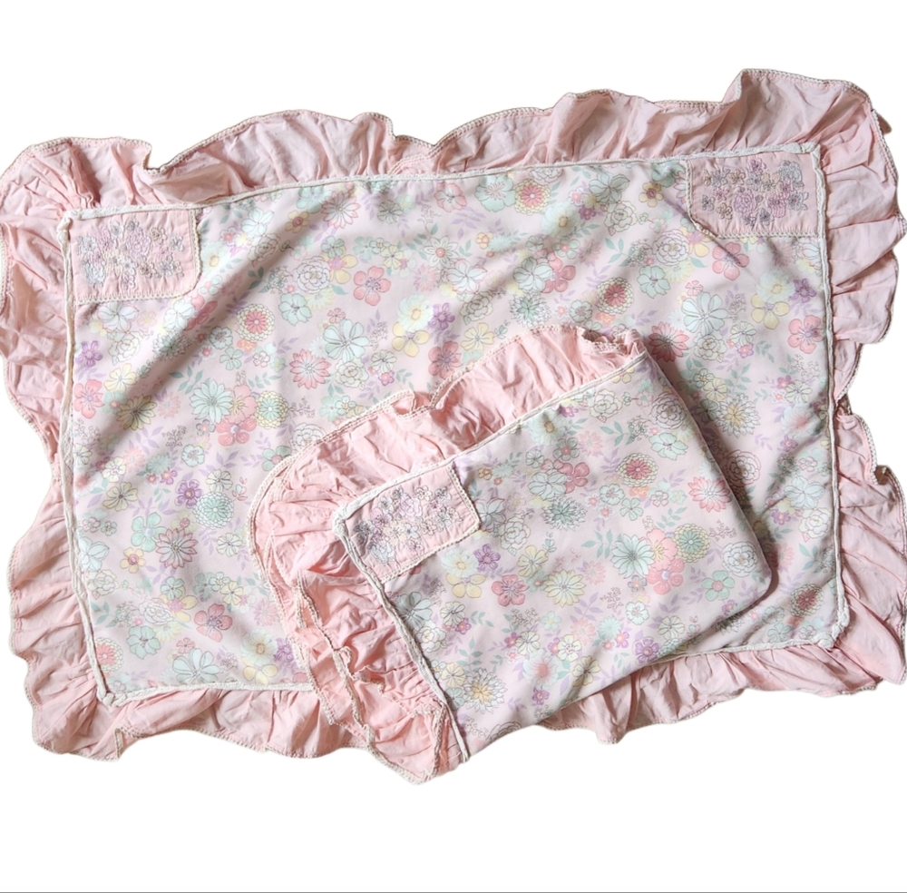 Ruffled Cotton/poly Pillowcases With Accents Princess Cottage Sweet